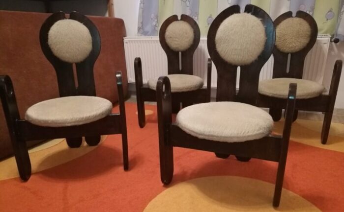 vintage dining chairs table by szeleczky 1960s set of 5 6