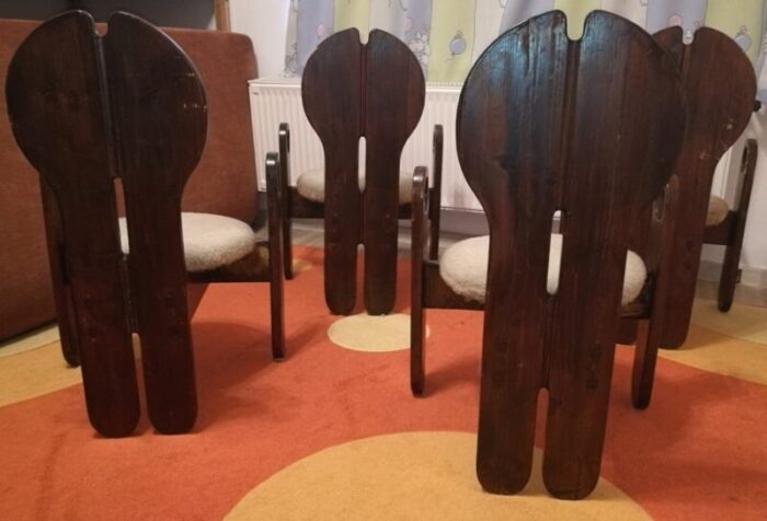 vintage dining chairs table by szeleczky 1960s set of 5 8