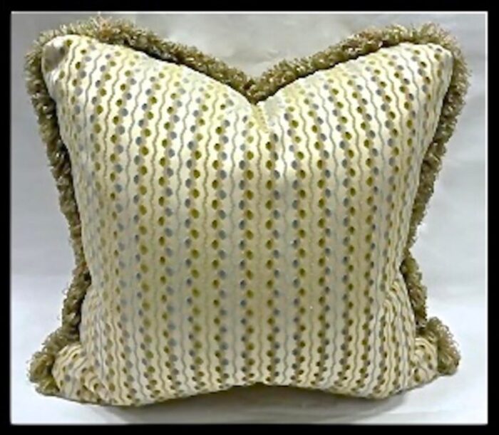 vintage dot and stripe silk velvet pillows pr 4641