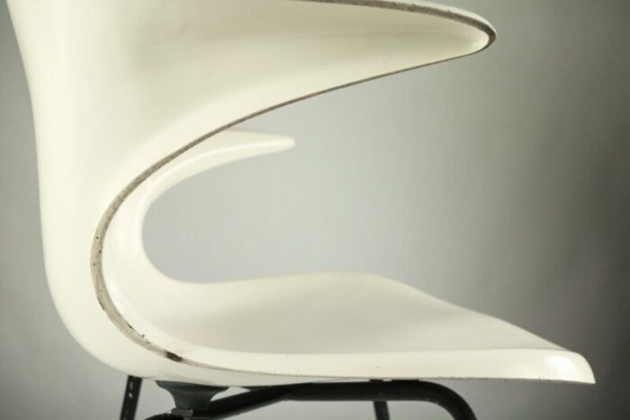 vintage fiberglass shell lounge chair 1970s 9