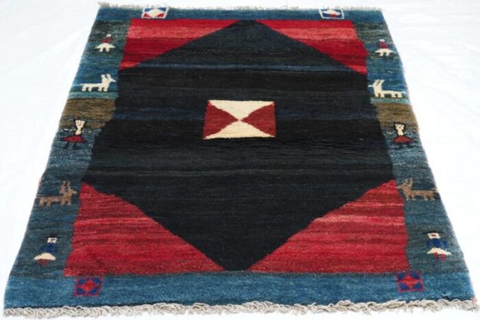 vintage gabbeh rug 38 x 410 9287