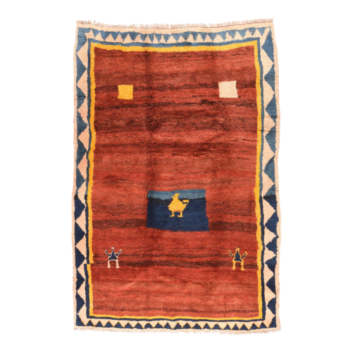 vintage gabbeh rug 65 x 95 6257