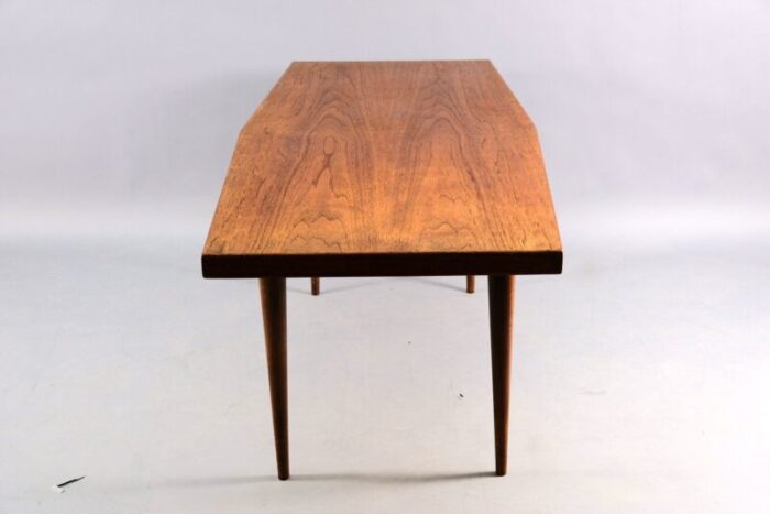 vintage german teak trapezoid coffee table 1960s 2