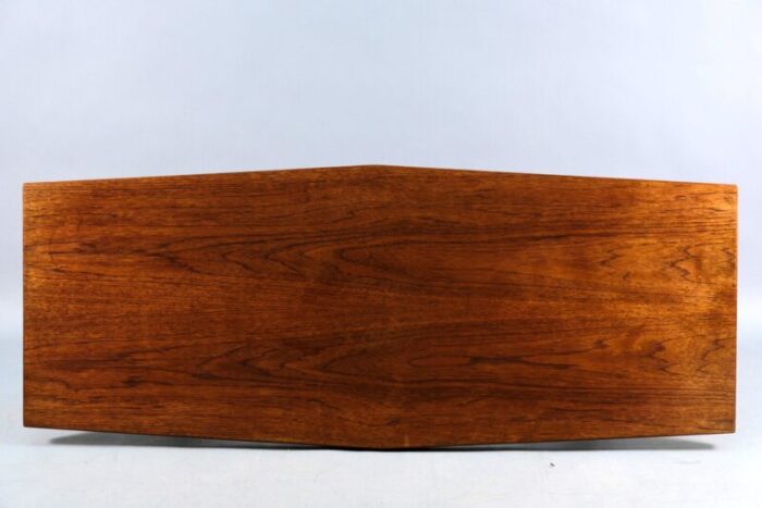 vintage german teak trapezoid coffee table 1960s 3