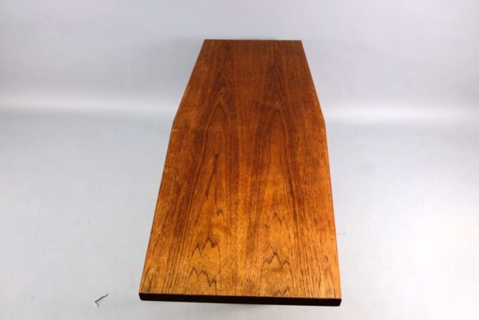 vintage german teak trapezoid coffee table 1960s 4