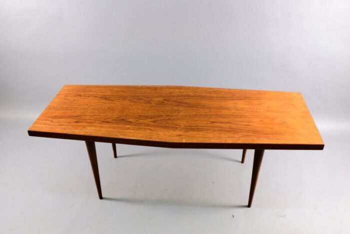 vintage german teak trapezoid coffee table 1960s 6