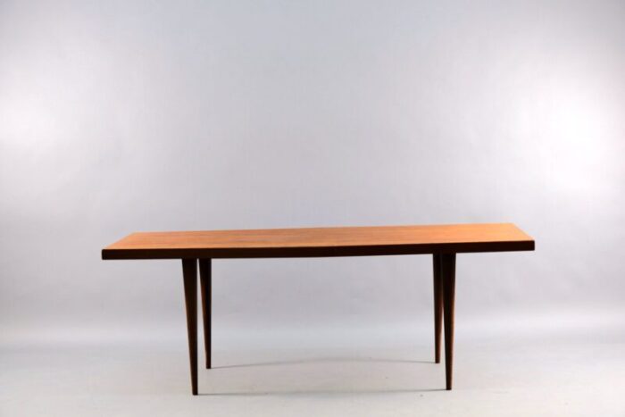 vintage german teak trapezoid coffee table 1960s 7