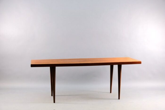 vintage german teak trapezoid coffee table 1960s 8