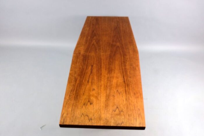 vintage german teak trapezoid coffee table 1960s 9