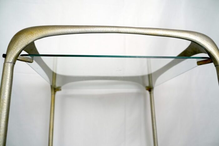 vintage italian aluminium bar trolley by lorenzo burchiellaro 1960s 6