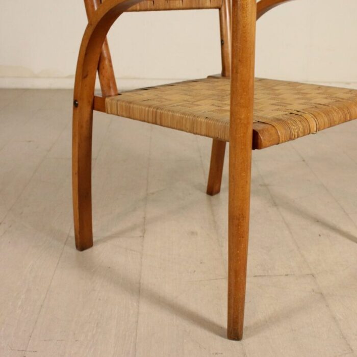 vintage italian beech side chair 1940s 3