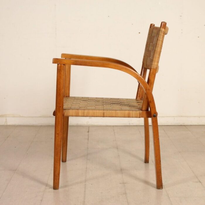 vintage italian beech side chair 1940s 7