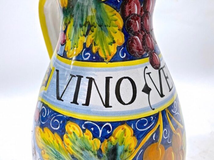 vintage italian deruta wine pitcher 3762