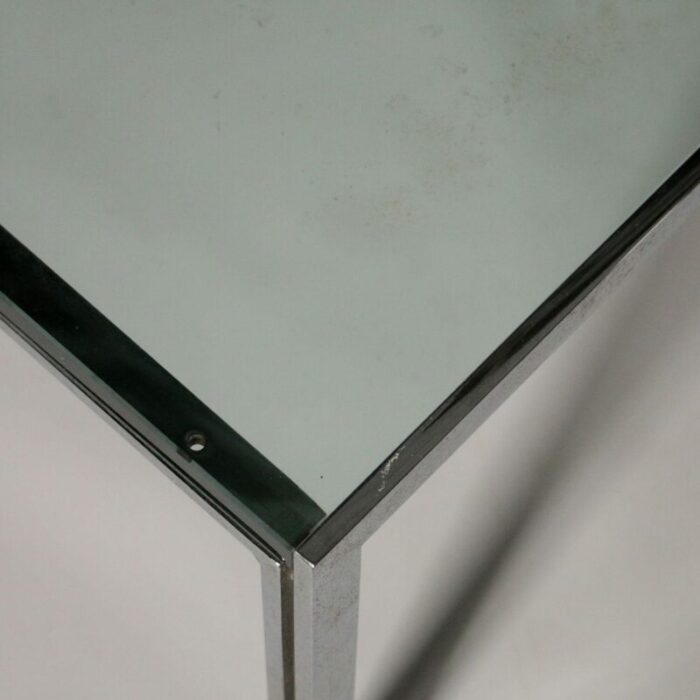 vintage italian metal and glass coffee table 4