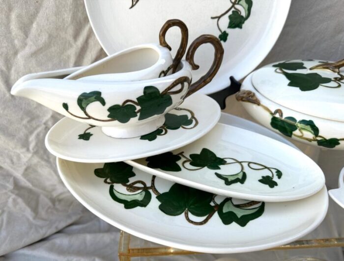 vintage ivy print serving set of 12 1642