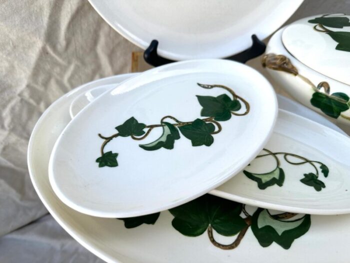 vintage ivy print serving set of 12 6303