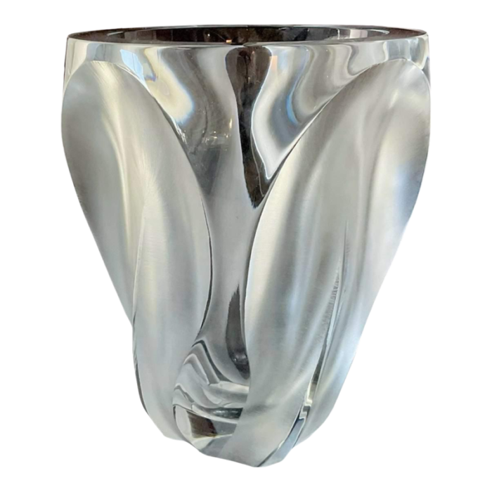 vintage lalique ingrid french crystal vase signed 0397