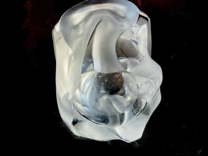 vintage lalique ingrid french crystal vase signed 3914