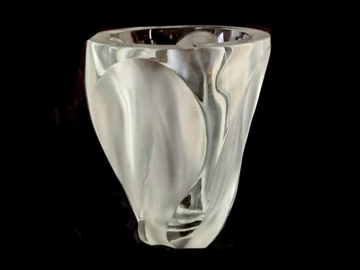 vintage lalique ingrid french crystal vase signed 6052