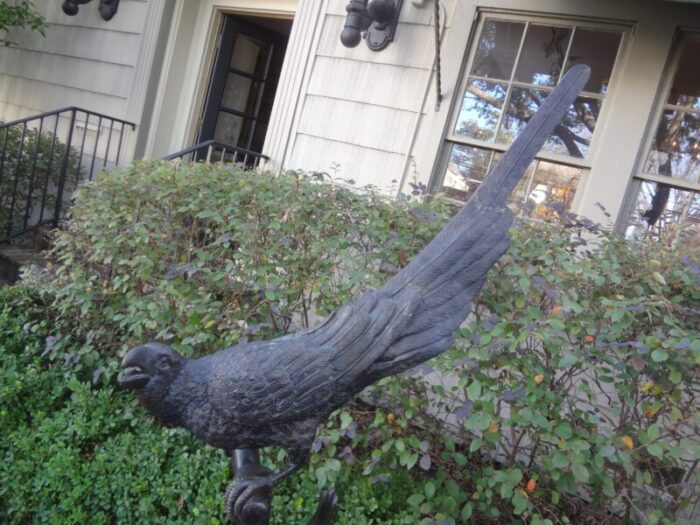 vintage large japanese bronze macaw parrot sculpture 1993