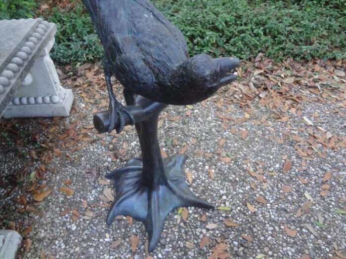 vintage large japanese bronze macaw parrot sculpture 5780