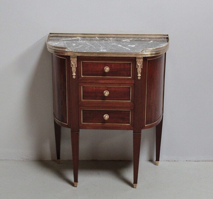 vintage louis xvi style mahogany marble and brass dresser 1