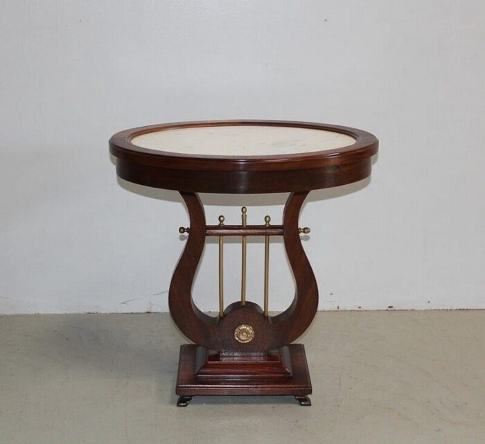 vintage lyre coffee table 1