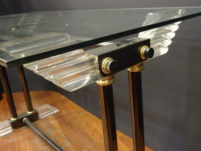 vintage methacrylate console table 10