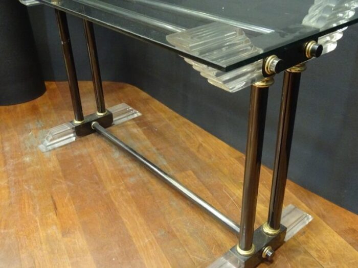 vintage methacrylate console table 9