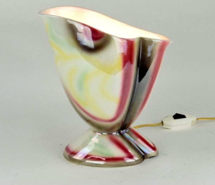 vintage mid 20th century ceramic table lamp 0461