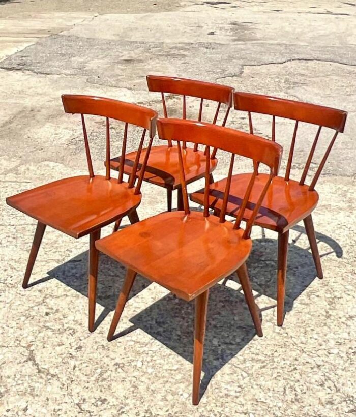 vintage mid century modern after paul mccobb for winchendon furniture dining chairs set of 4 8880 scaled