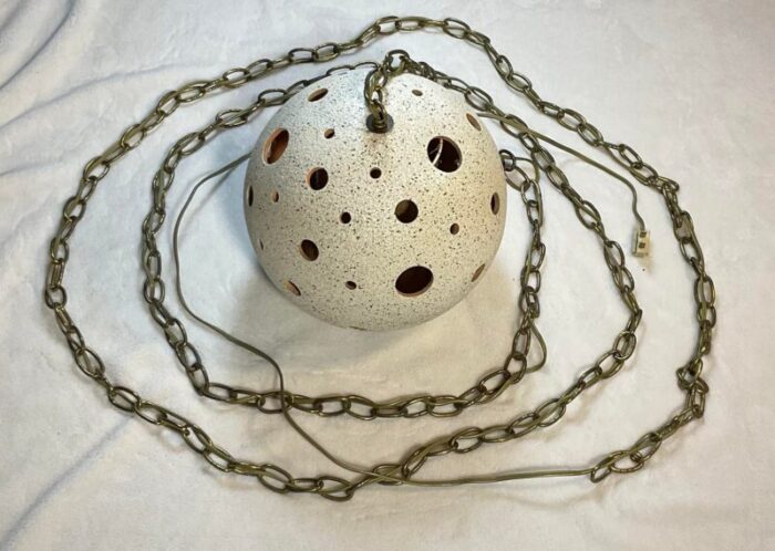 vintage mid century swag ceramic hanging pendant light 1960s 7272