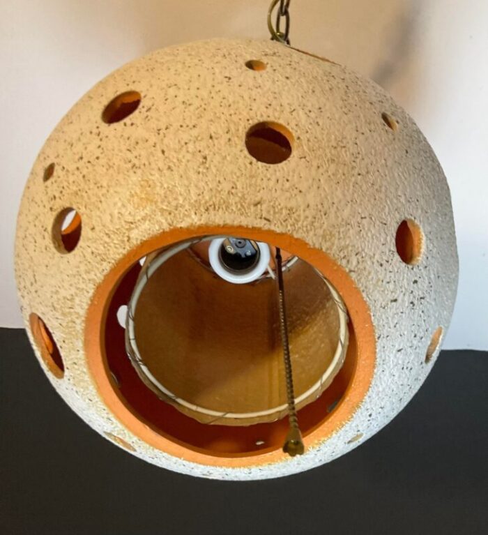 vintage mid century swag ceramic hanging pendant light 1960s 7858