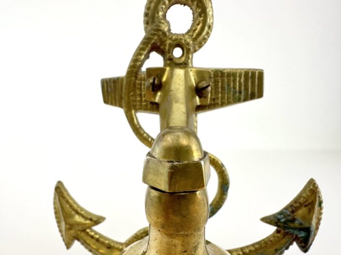 vintage nautical solid brass anchor bell 9271