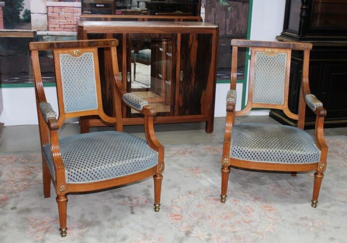 vintage oak armchairs set of 2 3