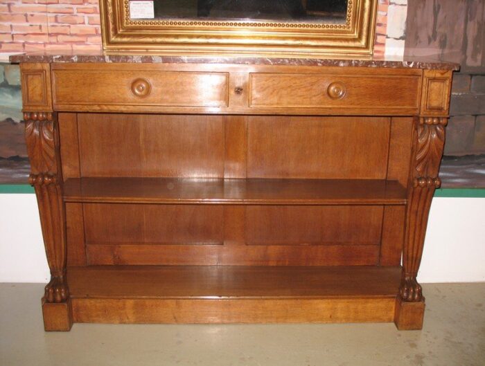 vintage oak console table 3