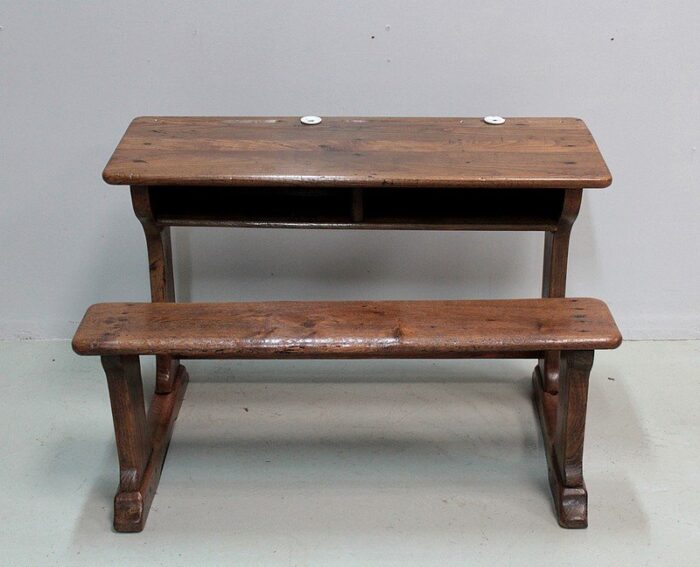 vintage oak school desk 3