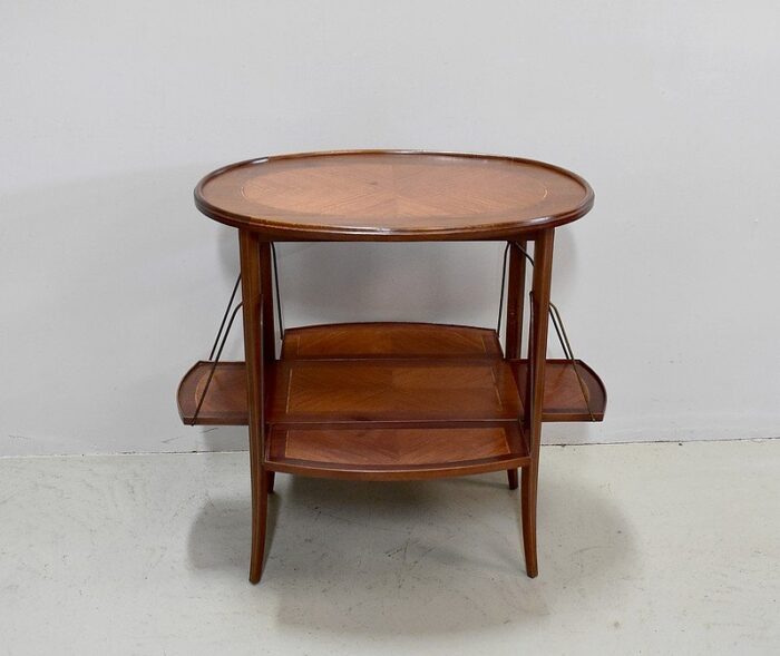 vintage oval rosewood coffee table 1920s 10