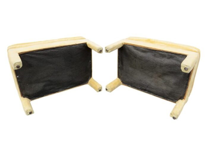 vintage parsons style ottomans stools in the style of milo baughman a pair 2290