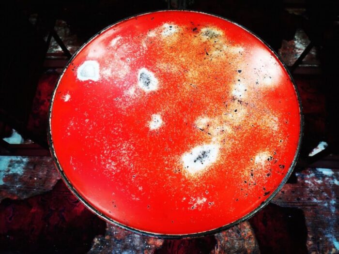 vintage red coffee table 2