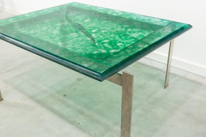 vintage resin and steel coffee table 4