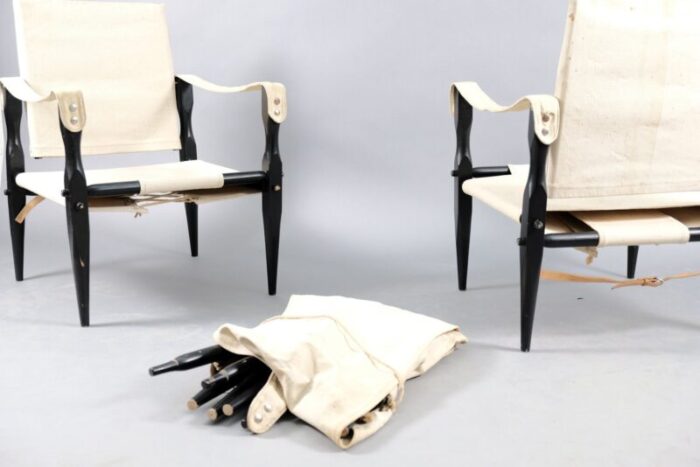 vintage safari lounge chairs by wilhelm kienzle for wohnbedarf set of 2 2