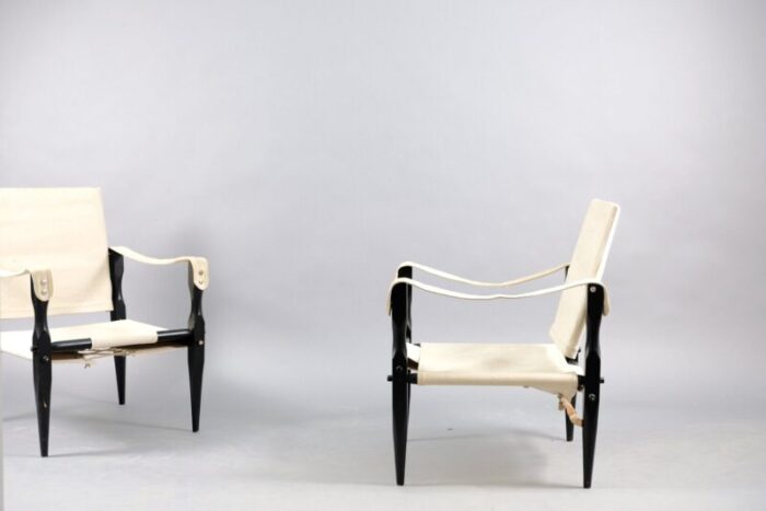 vintage safari lounge chairs by wilhelm kienzle for wohnbedarf set of 2 9