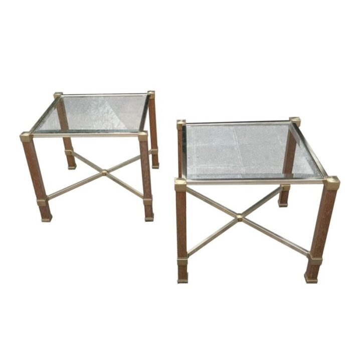 vintage side tables by pierre vandel set of 2 1