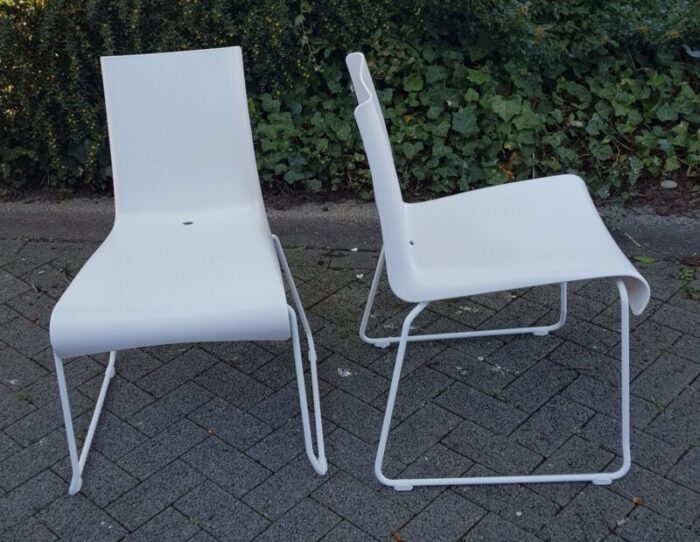 vintage stackable plastic indoor and outdoor chairs by raunkjaer for skagerak set of 2 2