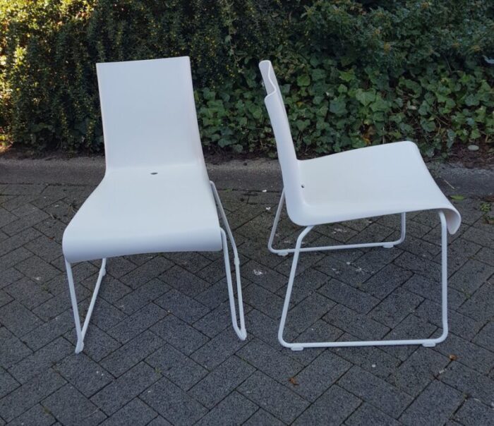 vintage stackable plastic indoor and outdoor chairs by raunkjaer for skagerak set of 2 3