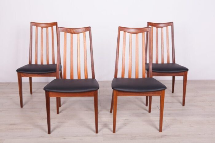 vintage teak leather dining chairs by leslie dandy for g plan 1960s set of 4 4