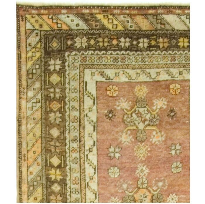 vintage turkish oushak hand knotted runner 32 x 96 6620 scaled