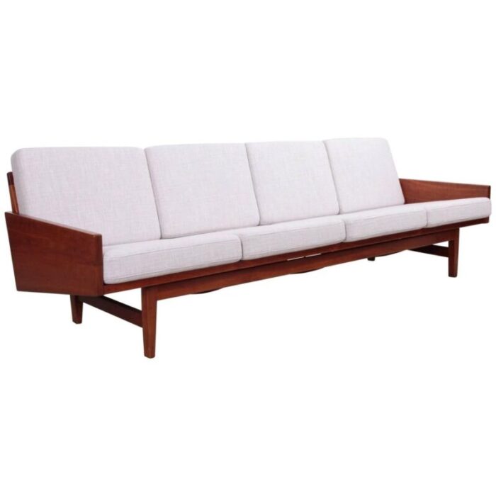 walnut 4 seat sofa by arden riddle usa 1967 1