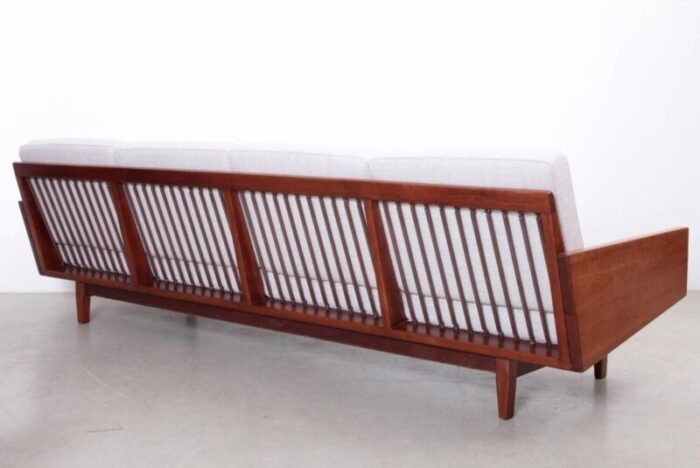 walnut 4 seat sofa by arden riddle usa 1967 6